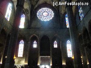 P102 [FEB-2012] Barcelona, Biserica (Iglesia) Santa Maria del Mar: vedere spre ieșire