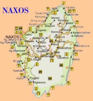 [P58] Harta drumurilor și distanțelor dintre localitățile de pe insula Naxos » foto by Carmen Ion <span class="label label-default labelC_thin small">NEVOTABILĂ</span>
