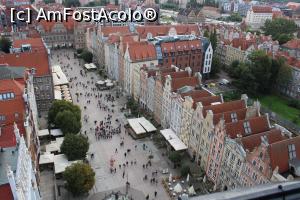 P49 [SEP-2022] Gdansk, Strada Lungă văzută de sus din Turnul Primăriei, poză mărită
