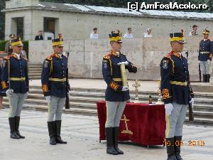 P10 [MAY-2015] Bucureşti - Militarii Corpului de Gardă gata de depunerea urnei în mausoleu. 