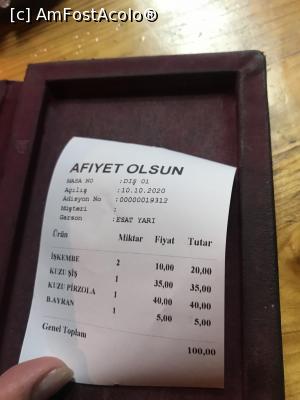 P09 [OCT-2020] Gustos şi tradiţional la Bizim Ciğerci în Edirne -nota de plată
