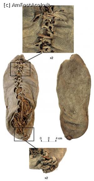 [P72] Yerevan, Muzeul Național de Istorie din Armenia, Cel mai vechi pantof de piele din lume, din Calcolitic » foto by mprofeanu <span class="label label-default labelC_thin small">NEVOTABILĂ</span>