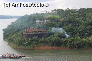 P17 [JAN-2019] Puerto de Iguazu, Hito de las Tres Fronteras la confluența râului Iguazú și fluviului Paraná, peste ape malul brazilian, are multe de oferit, ..., poză mărită la maxim
