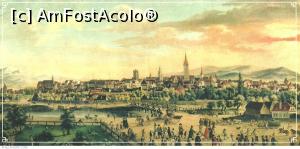 [P06] Franz Neuhauser - Vedere spre Sibiu de peste Cibin (cca 1800). Se pot vedea toate turnurile de azi din Sibiu, dar și unele care acum nu mai există (de exemplu, Poarta Cisnădiei în dreapta). » foto by adso <span class="label label-default labelC_thin small">NEVOTABILĂ</span>