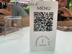 [P14] Restaurant Circolino,meniul se accesează scanând cu telefonul codul QR(inclusiv prin poza mea atașată articolului) » foto by AZE
 - 
<span class="allrVoted glyphicon glyphicon-heart hidden" id="av1440579"></span>
<a class="m-l-10 hidden" id="sv1440579" onclick="voting_Foto_DelVot(,1440579,27983)" role="button">șterge vot <span class="glyphicon glyphicon-remove"></span></a>
<a id="v91440579" class=" c-red"  onclick="voting_Foto_SetVot(1440579)" role="button"><span class="glyphicon glyphicon-heart-empty"></span> <b>LIKE</b> = Votează poza</a> <img class="hidden"  id="f1440579W9" src="/imagini/loader.gif" border="0" /><span class="AjErrMes hidden" id="e1440579ErM"></span>